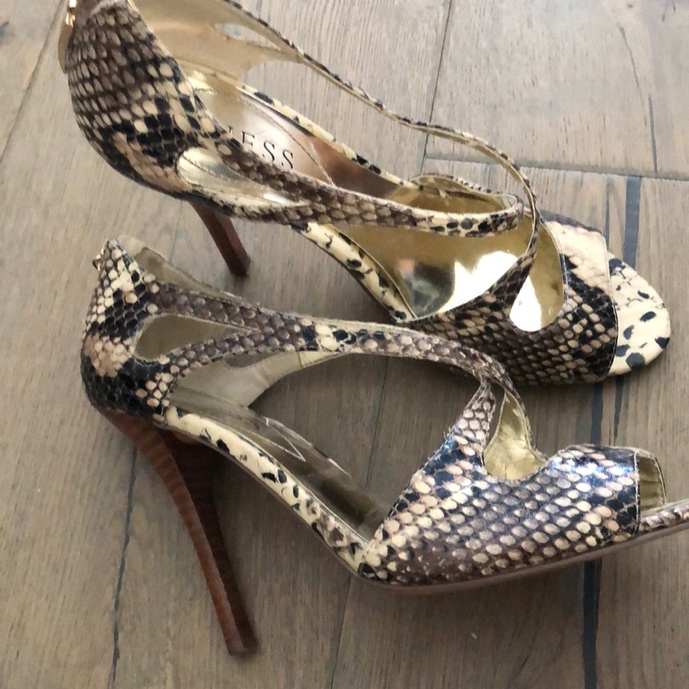 Guess snake skin strapped heel - Size 6.5